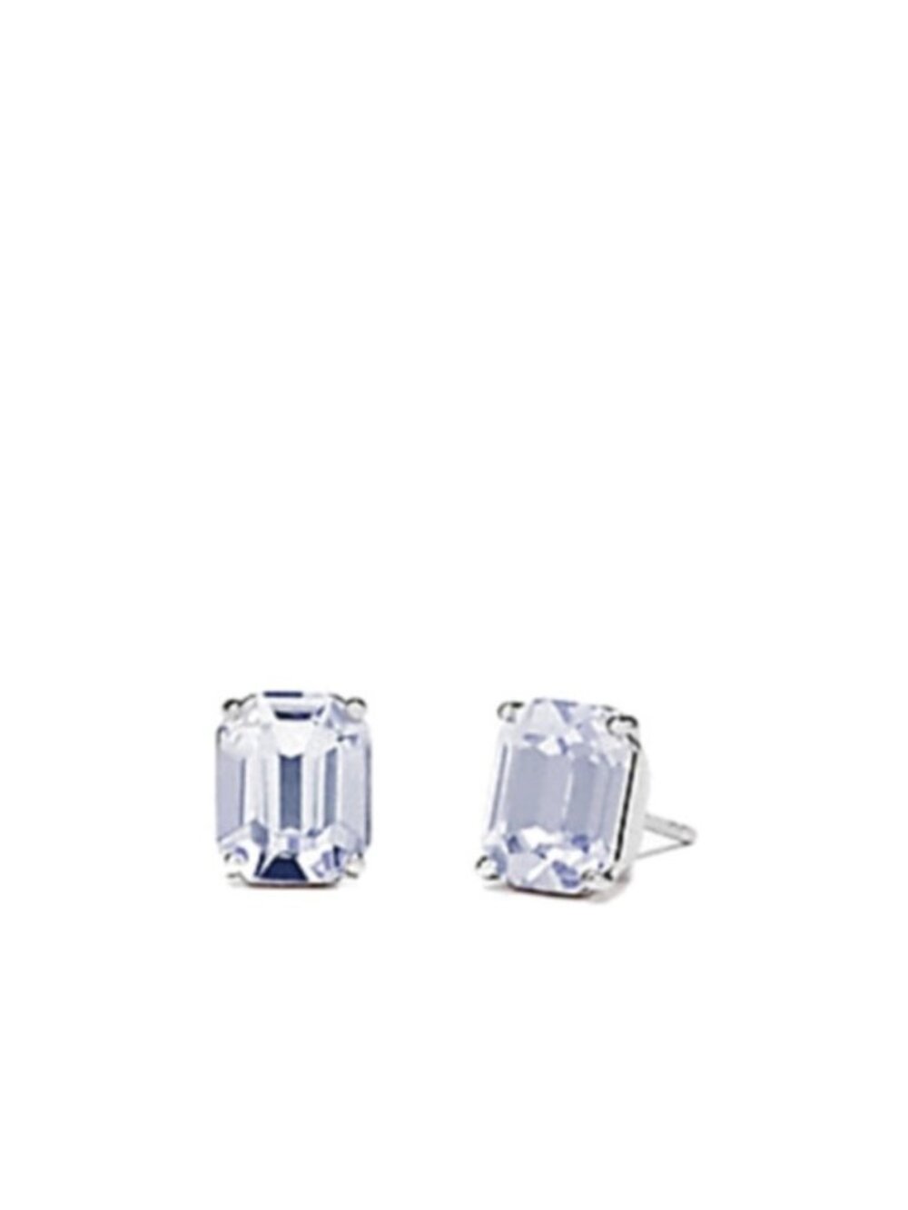 Coach F73036 Emerald Cut Stud Earrings, SV/Blue